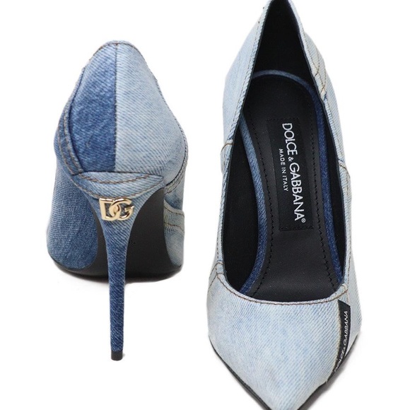 Dolce & Gabbana Shoes - Dolce & Gabbana Blue Denim Heels Sz 36.5
